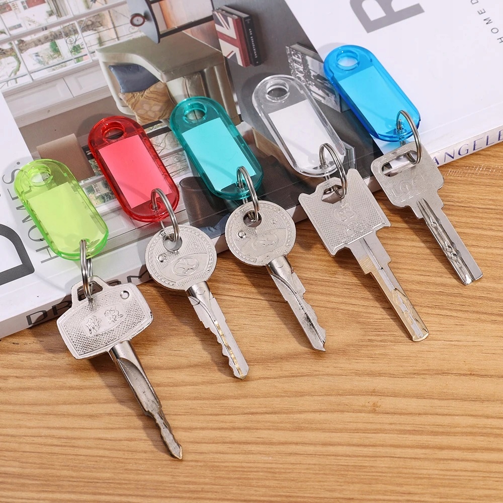 IDENTYFIKATOR DO KLUCZY BRELOK DWUSTRONNY ZAWIESZKA NA KLUCZE KÓŁKO Kolekcja plastik dwustronny