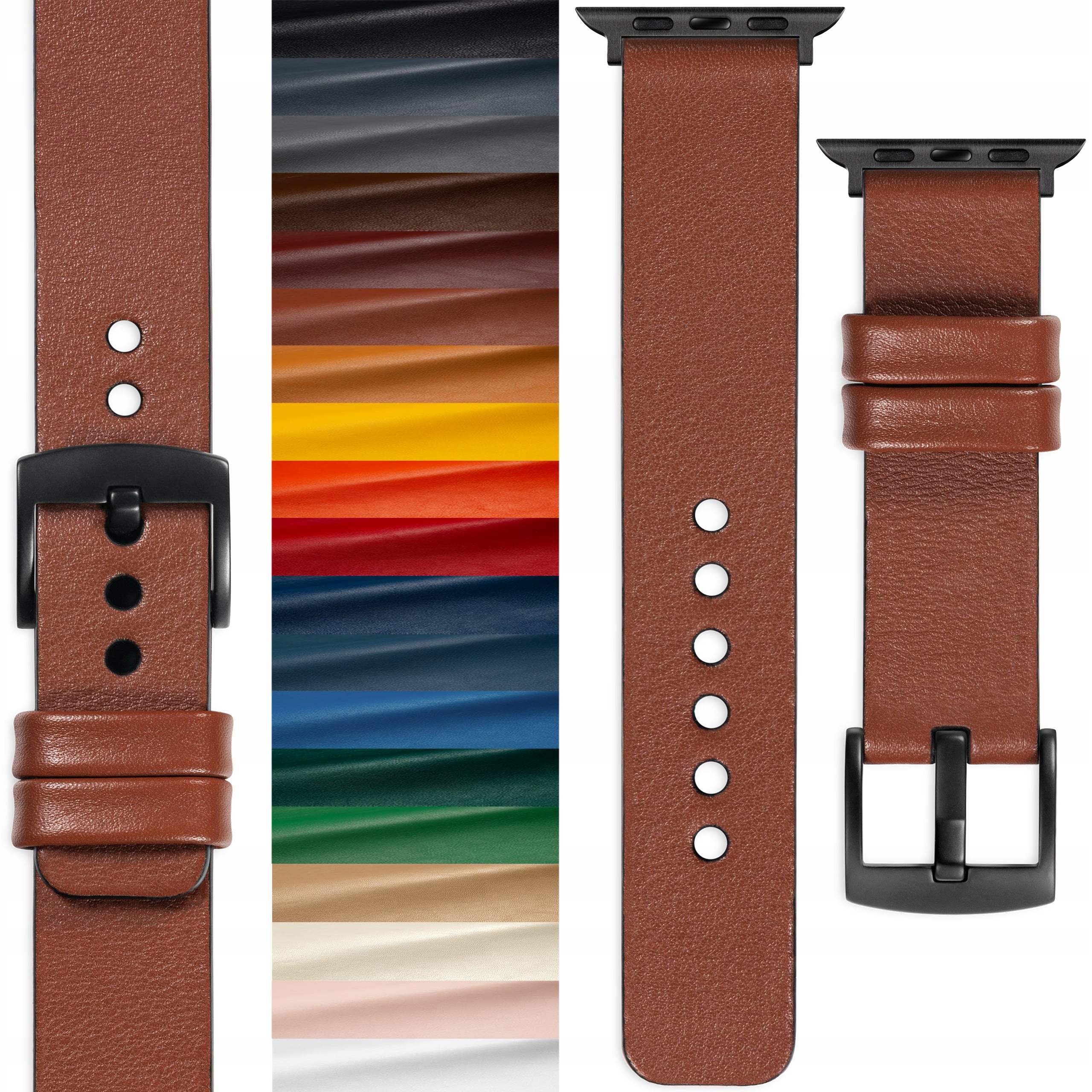 Prémiový řemínek pro Apple Watch 49/46/45/44/42/41/40/38 mm Kožený Movear