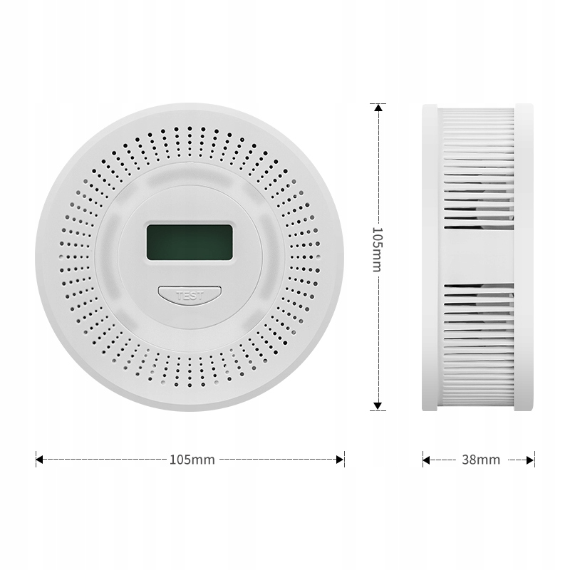 ALARMOVÝ DETEKTOR OXIDU UHELNATÉHO SNÍMAČ PLYNU A KOUŘE 2V1 CO LCD EAN (GTIN) 6975347764554