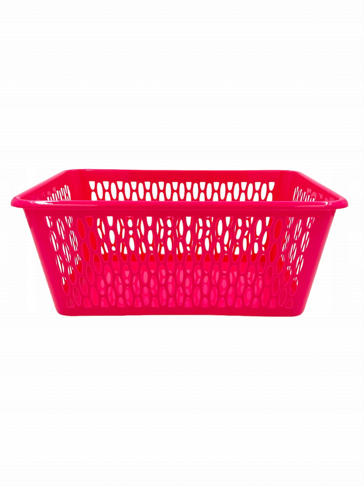 KOSZYK PLASTIKOWY RÓŻOWY KJ4 37x26x15CM