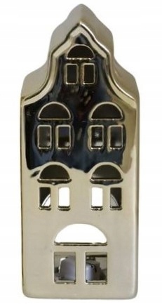 DOMEK DOM CERAMICZNY LED ŚWIECZNIK LAMPION FIGURKA CERAMICZNA NA PREZENT