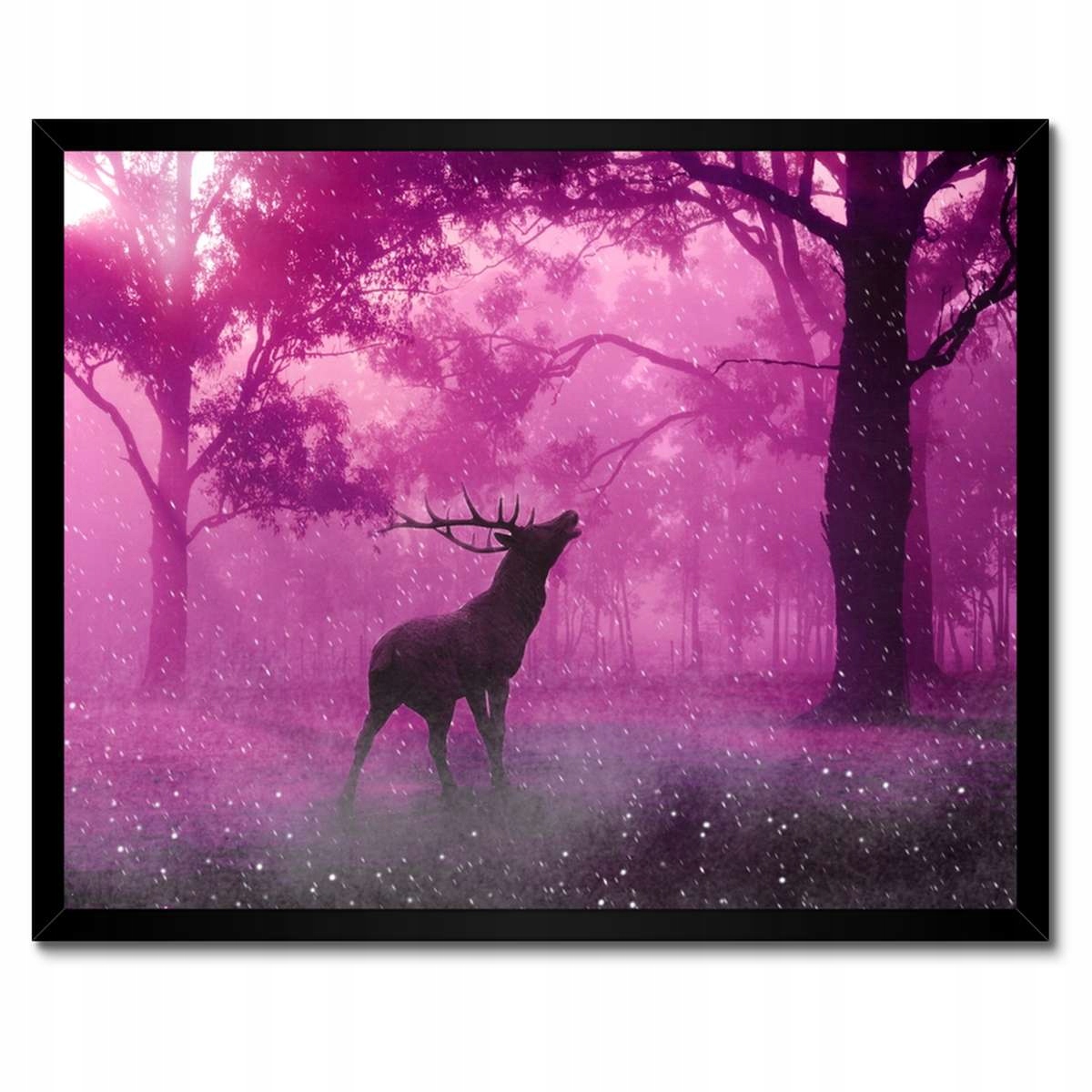 Plakáty v rámu 50x40 Jelen v kouzelném lese