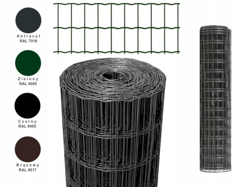 SIATKA ZGRZEWANA 100x50 mm / 1,2M ROLKA 20m RÓŻNE KOLORY