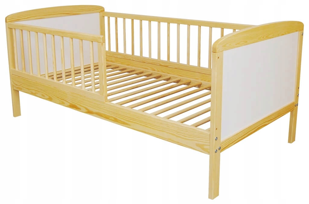 Dětská postel 140x70 cm borovice bílá postel pro předškoláky