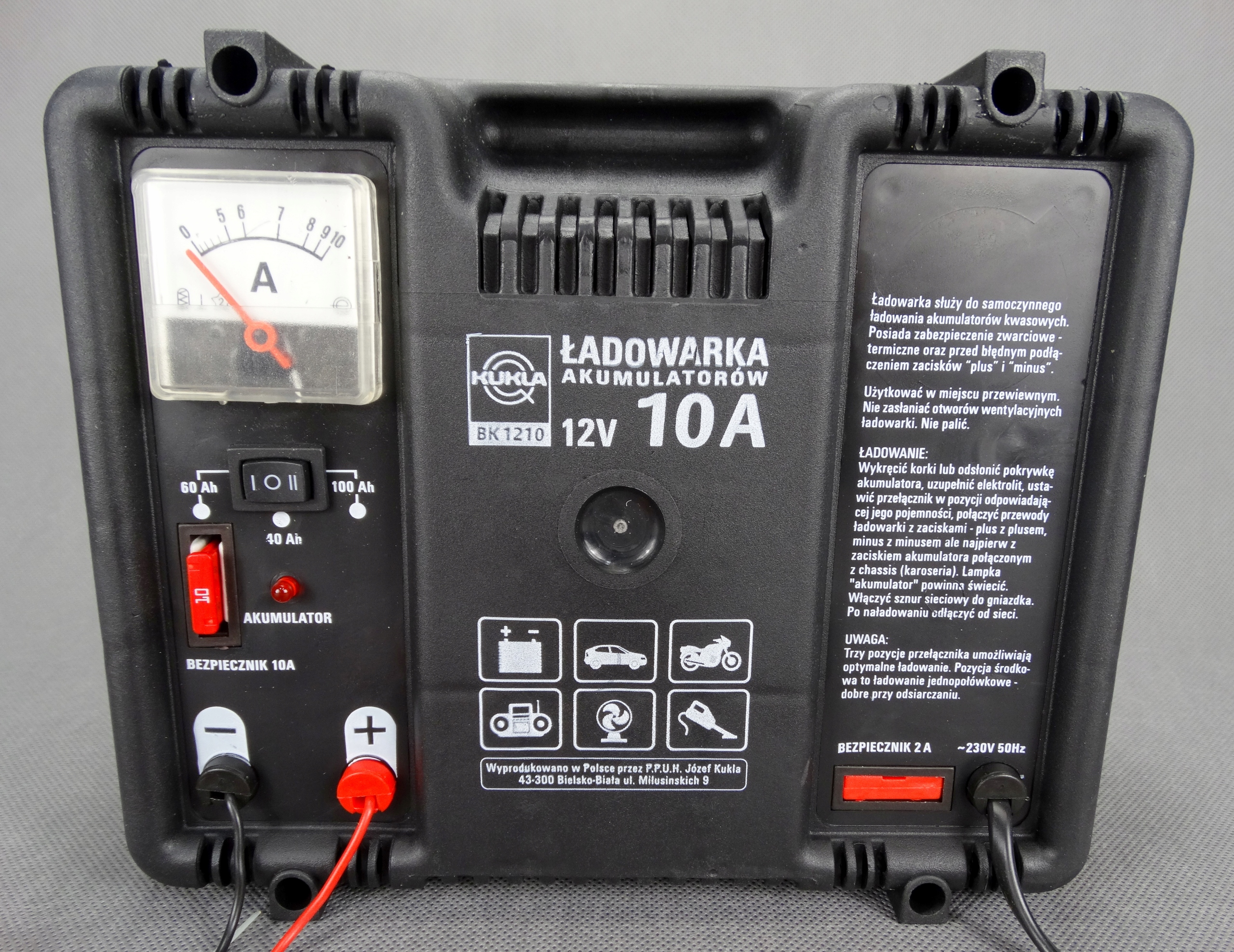 PROSTOWNIK AKUMULATOROWY ŁADOWARKA 10A 12V Marka Kukla