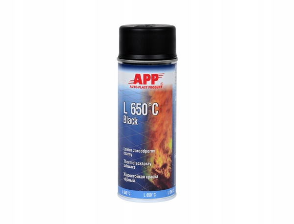 

App L 650°C Lakier żaroodporny czarny 400ml