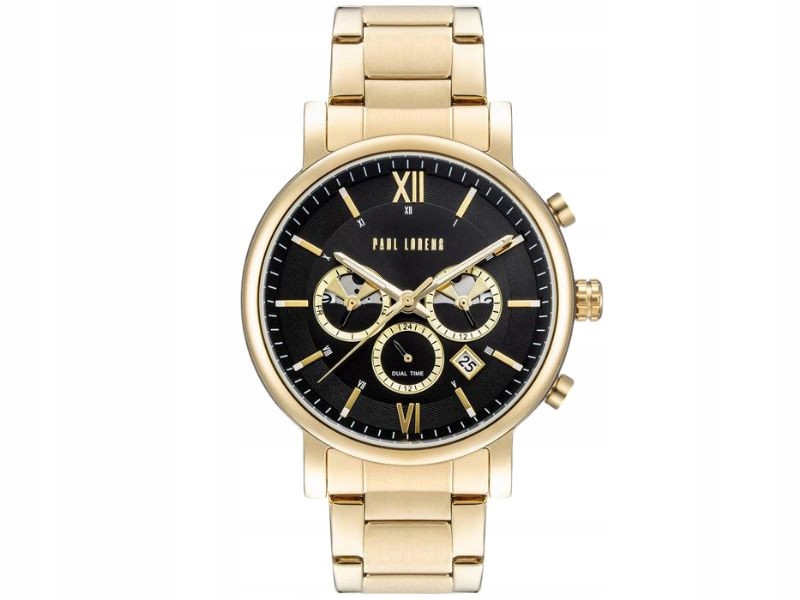 Pánské hodinky s náramkem, quartzový strojek, černé pouzdro, elegantní vzor