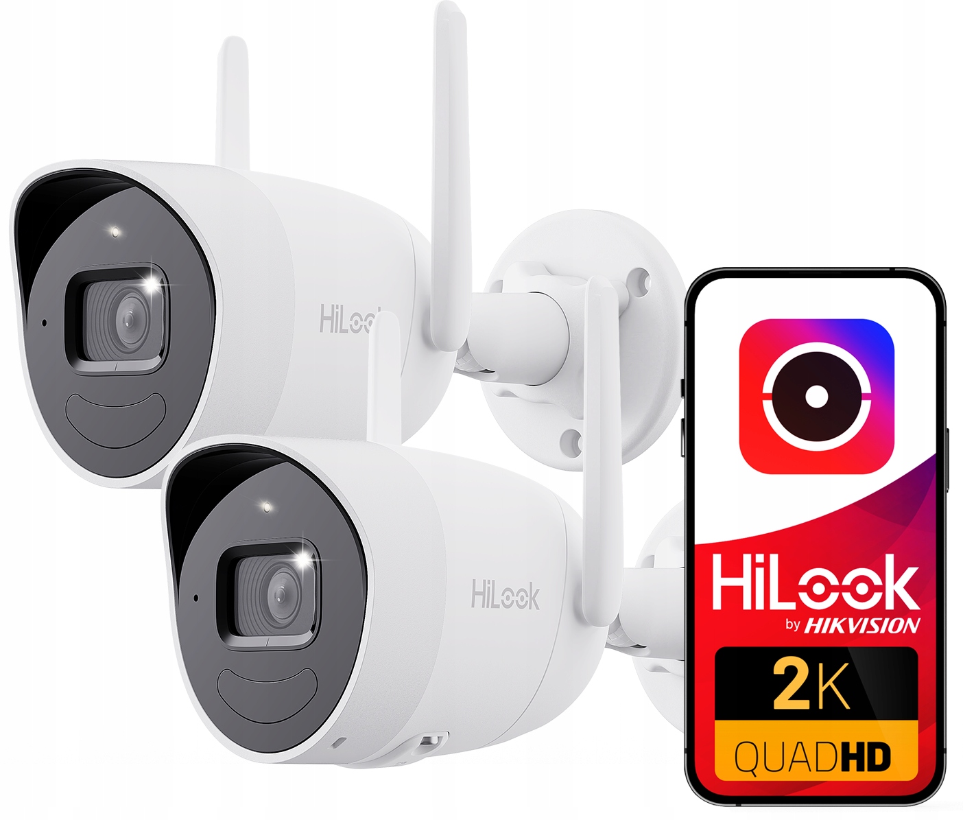 4MP WiFi kamera Hikvision HiLook 2x IPC-B140HA-D/W(W) Mikrofon Reproduktor IR30