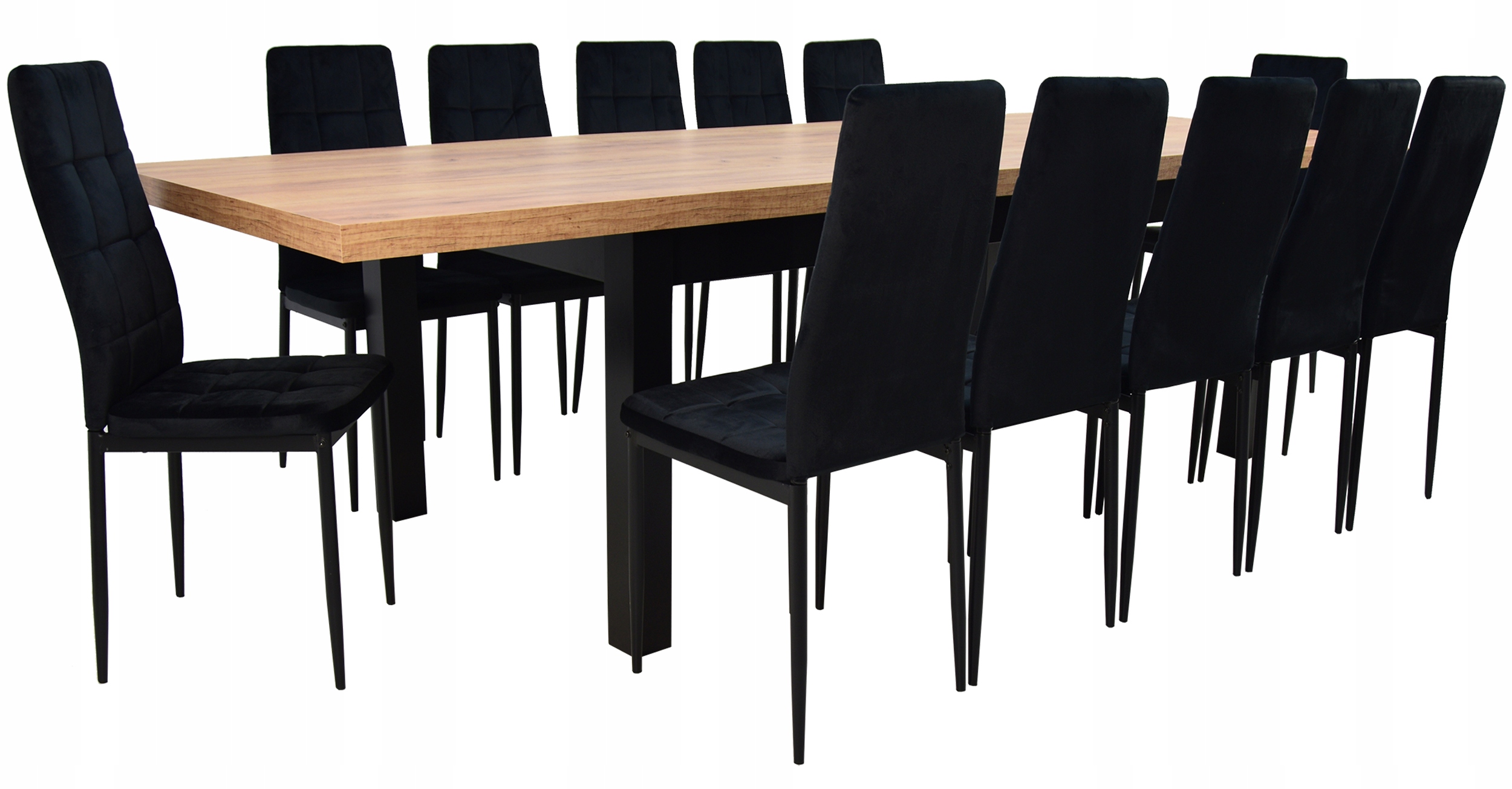 Duży ZESTAW stół rozkładany DĄB do 3m i 12 krzeseł