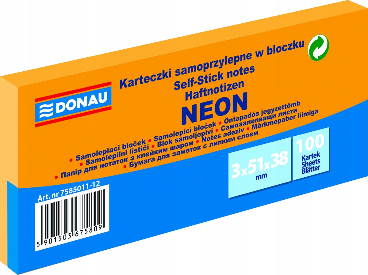 

Notes samop. Donau 38/51 Neon 3x100k. pomarań