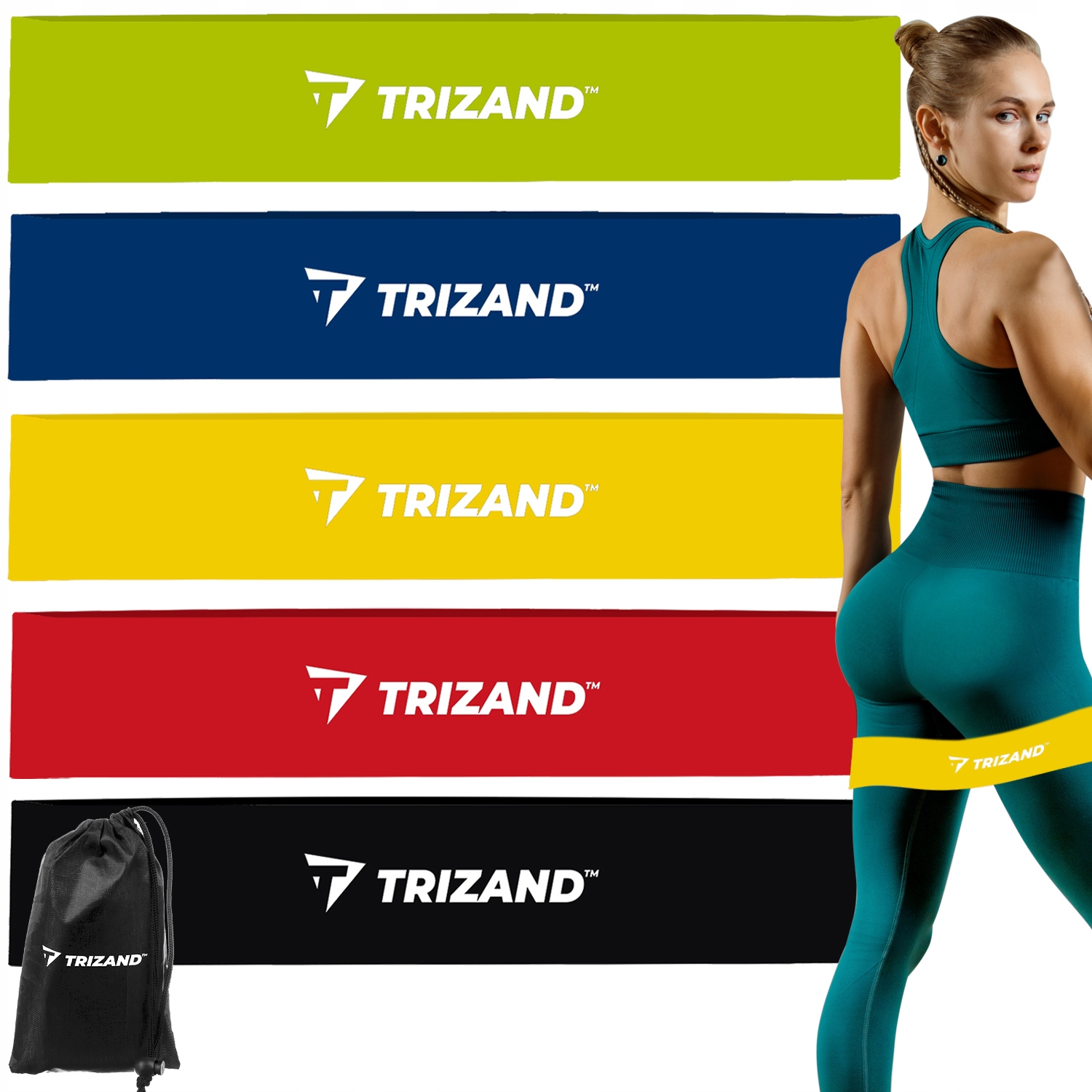 

Zestaw 5 Gum do Ćwiczeń Band Fitness Taśmy Trizand