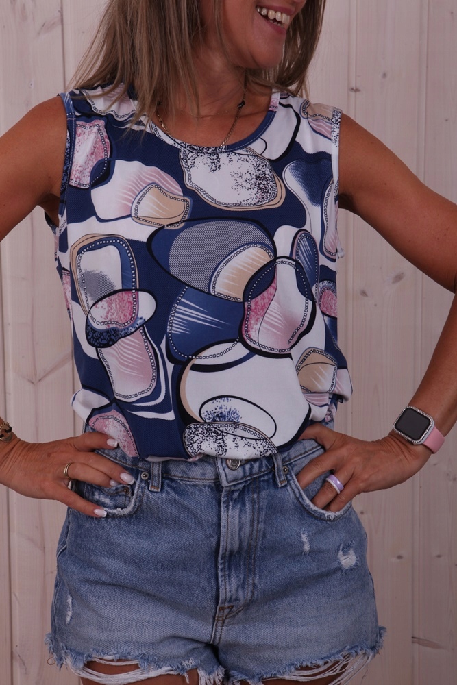 LEKKA BLUZKA KOŁA KÓŁKA NADRUK PRINT KOLORY *3XL Rozmiar 3XL