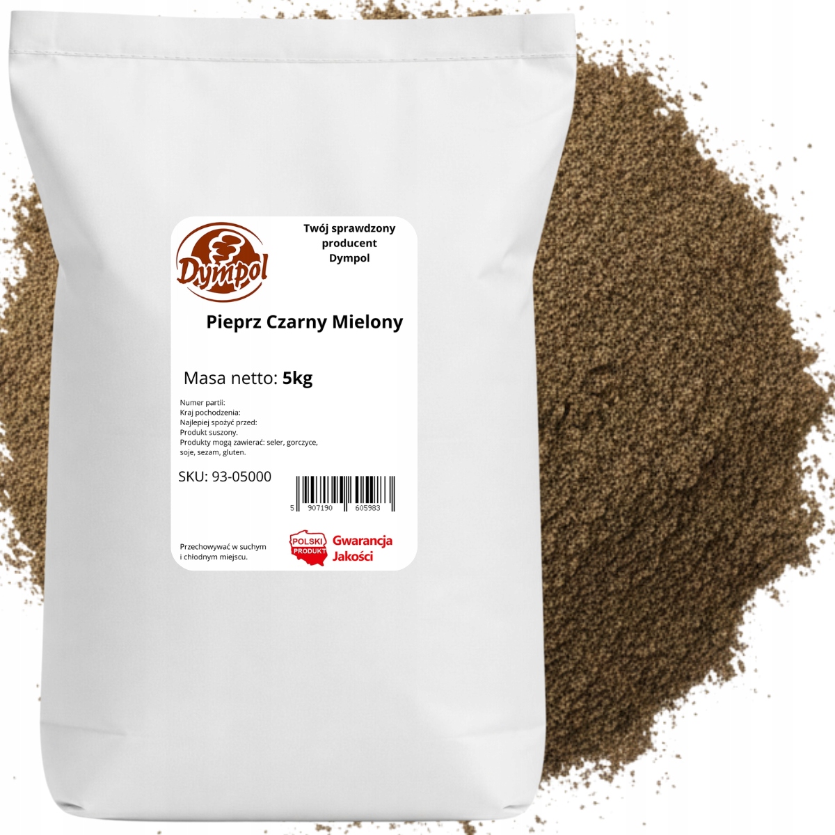 Pepř Černý Mletý Přírodní Velmi Aromatický Premium Dympol 5 kg