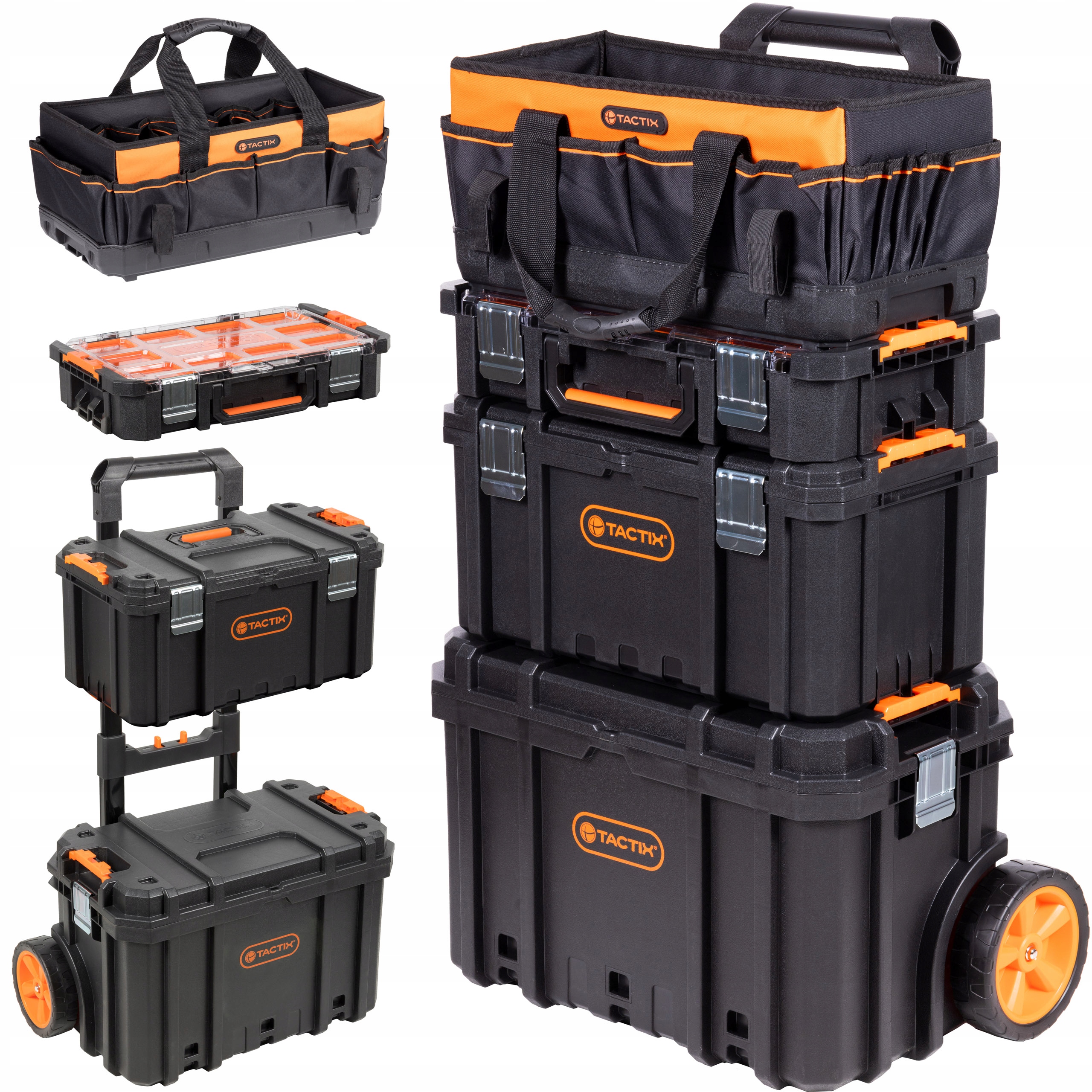 Modulární box na nářadí 4v1 s mobilními kolečky System Lms Tactix