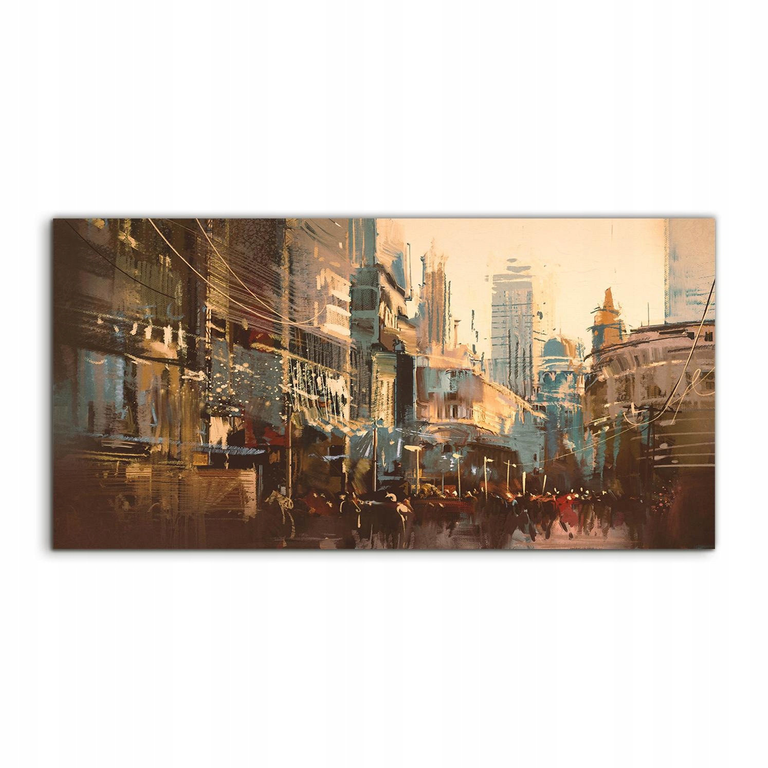 

Obraz akryl 120x60 na ścianę Miasto Budynki Ludzie