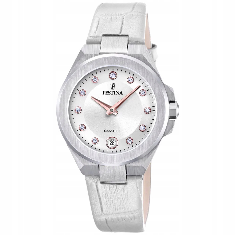 Dámské hodinky Festina F20701-1 Zirkony bílé