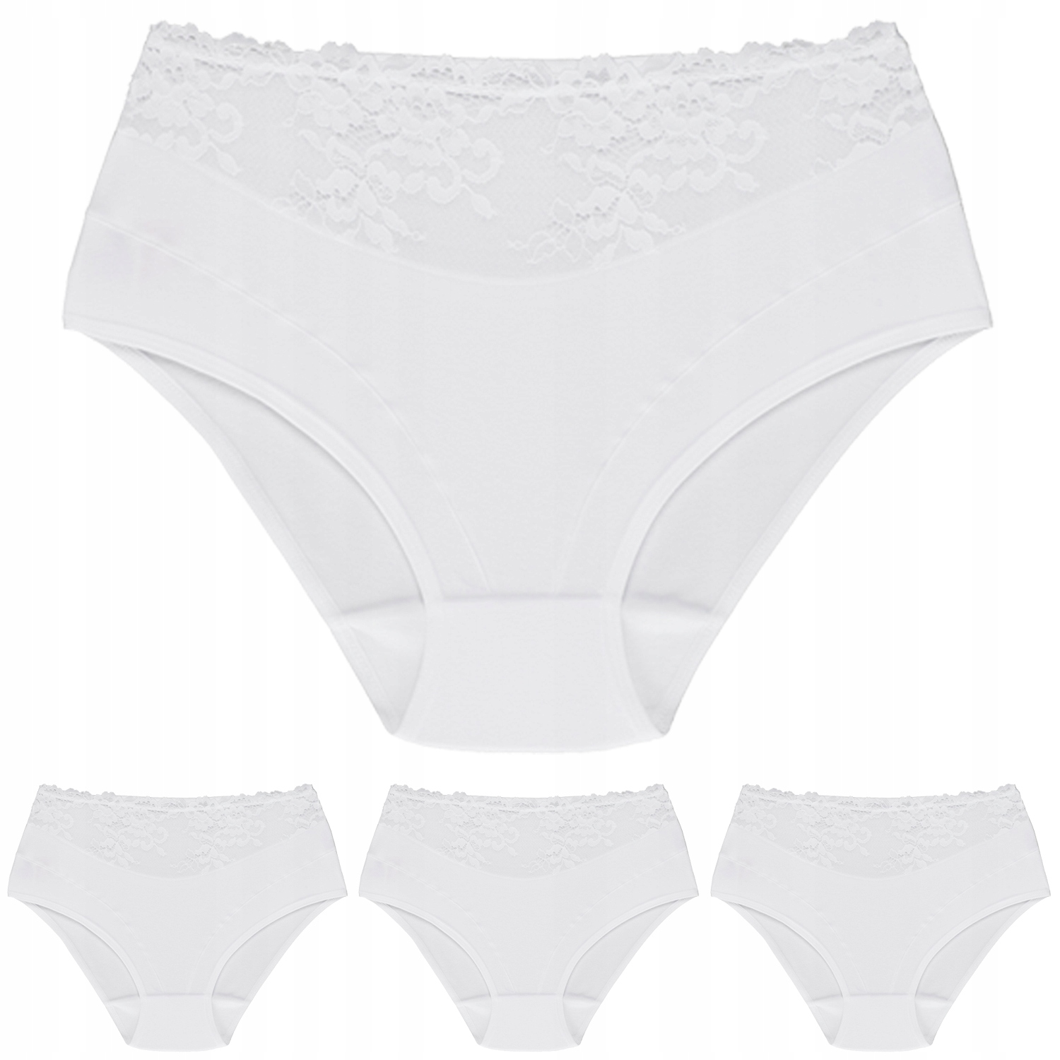 Wol-Bar Eco-Hi 3-pack bílý set Kalhotky Kalhotky L
