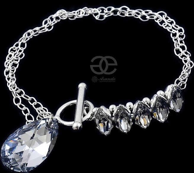 Krystaly Krásný náramek Comet Crystal Stříbro