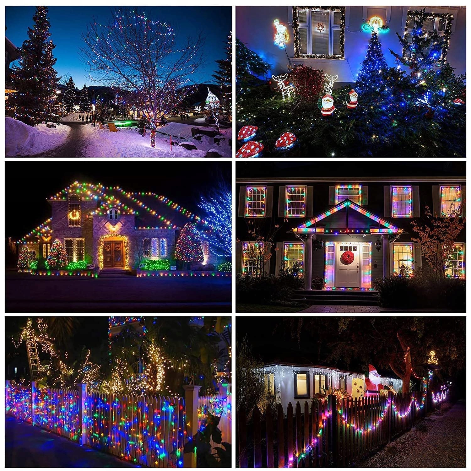 NEXVIN Wodoodporne Kolorowe Lampki Świąteczne Grilanda Świetlna 20M 200LED — miniatura 6