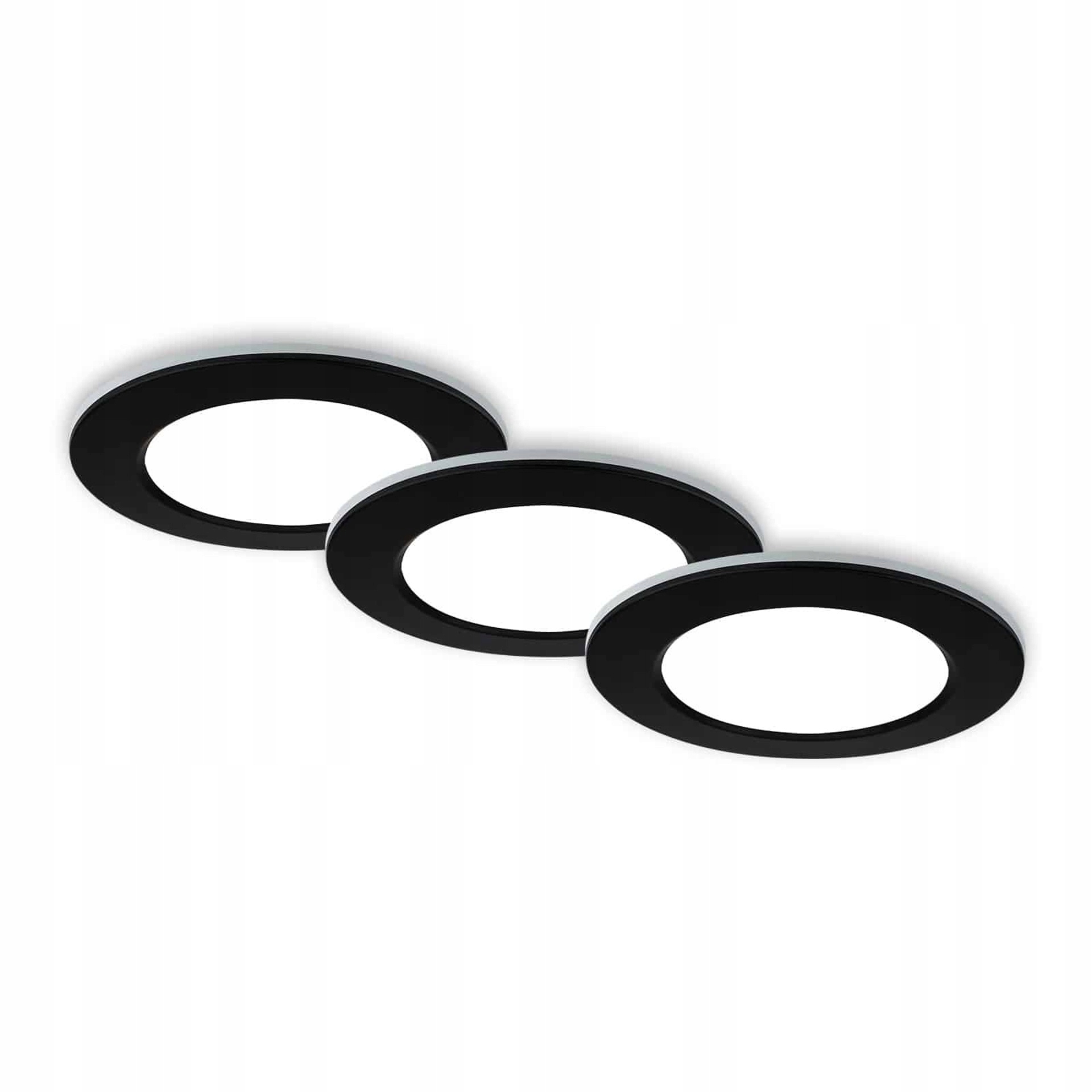 Briloner sada 3x Cct Led vstavaných svietidiel, čierna, IP44, diaľkové ovládanie