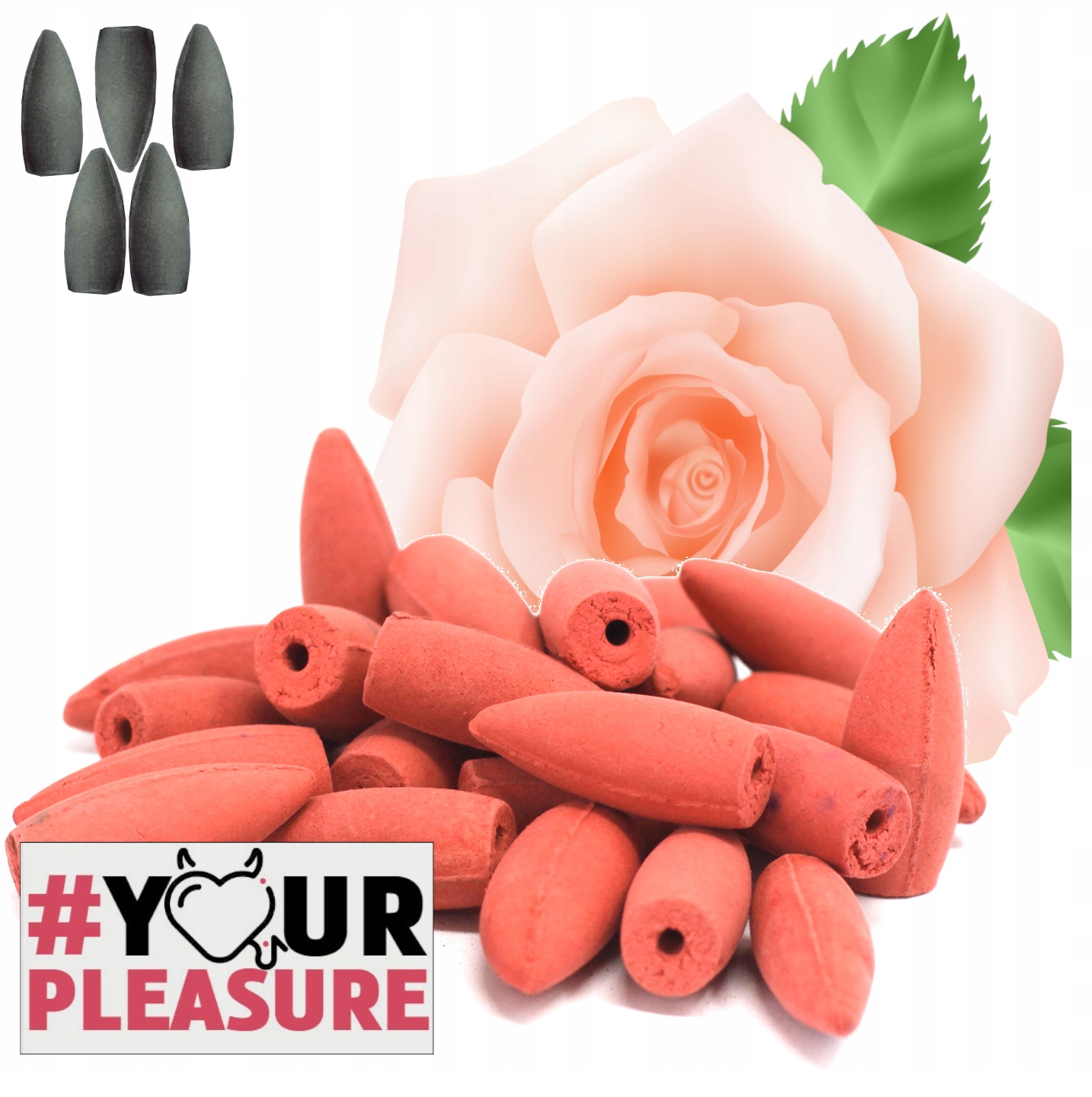 

Kadzidełka Stożkowe Backflow Zapachowe Róża 5x