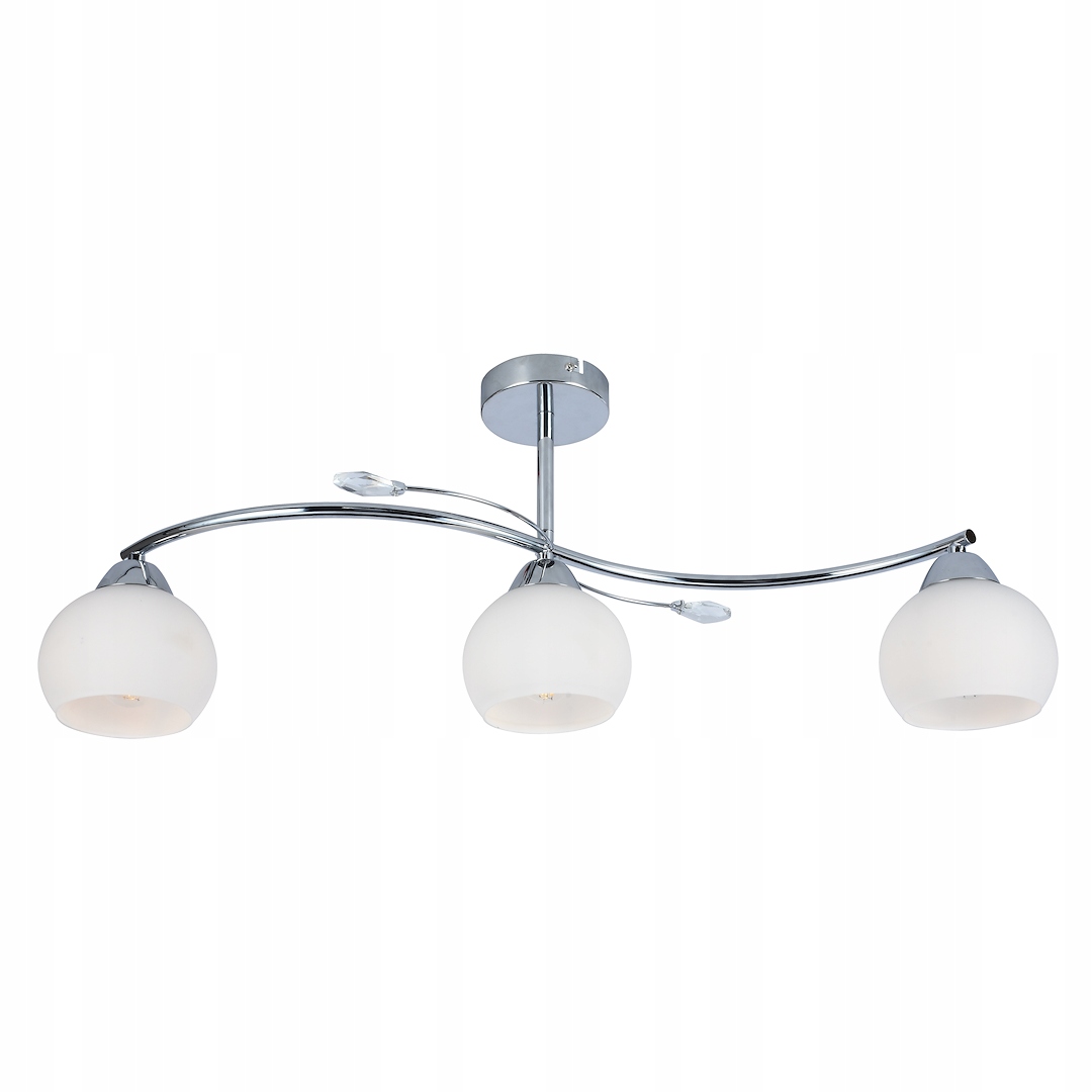 Stropná lampa Milagro Connor Chrom Biela 3xE27 IP20