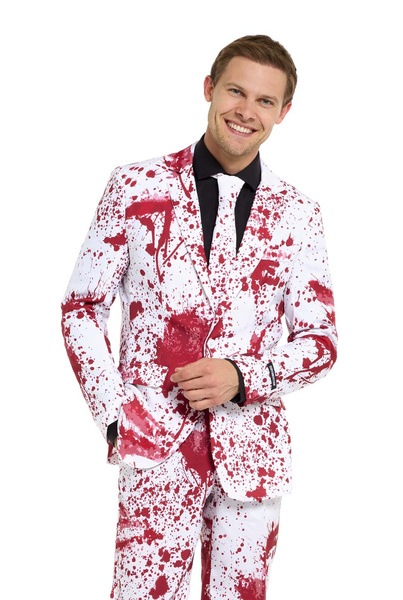Pánský Oblek Krvavé Stopy Suitmeister Deluxe Halloweenský Převlek S