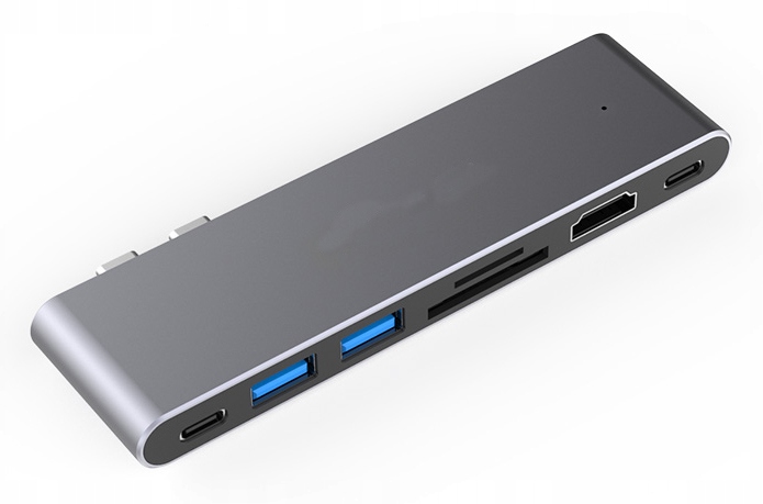 Adapter 7w1 HUB USB-C HDMI 4K, Micro SD, TF, Thunderbolt, Macbook Pro / Air EAN (GTIN) 5903857420401