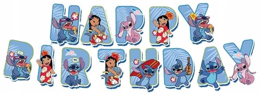 LILO & STITCH ANGEL BALONY TOPPERY OBRUS GIRLANDA URODZINY ZESTAW Marka inna