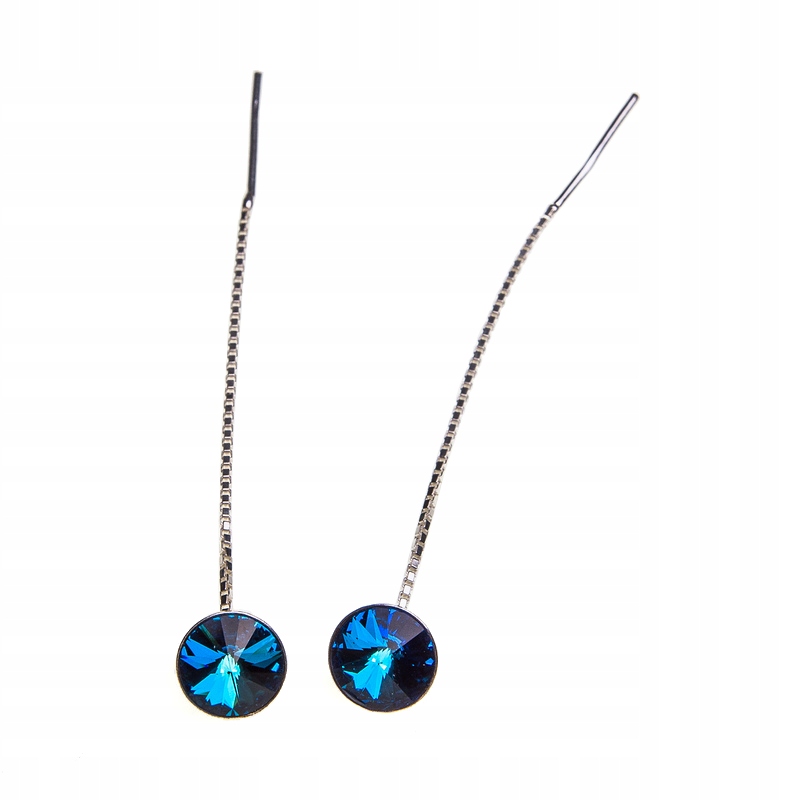 

Srebrne kolczyki z kr. Swarovski Rivoli 8mm 42 kol
