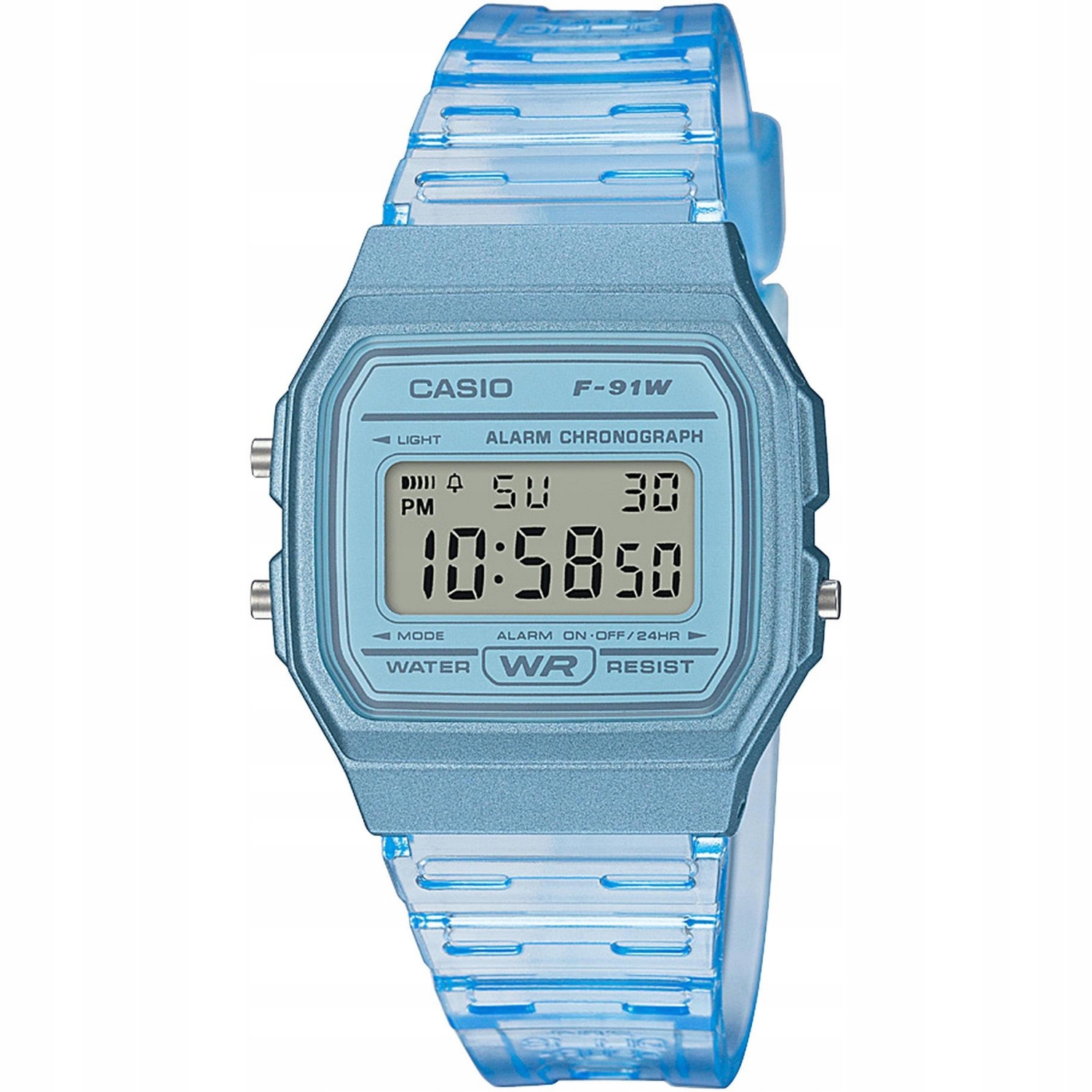 Hodinky Casio Vintage F-91WS-2EF modrý řemínek