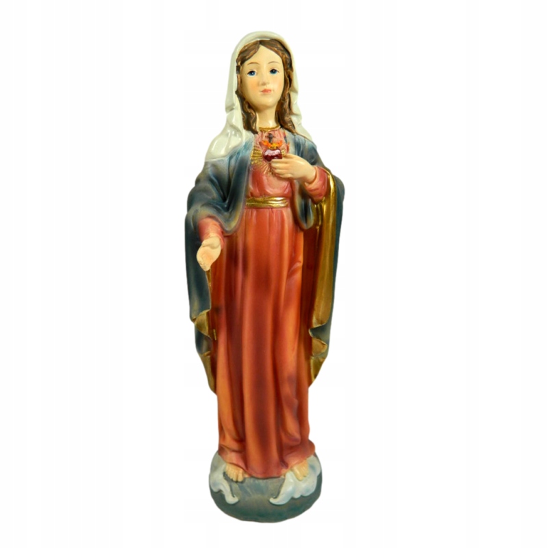 Figurka Najsvätejšie Srdce Panny Márie Ručne Maľovaná vysoká 37 cm