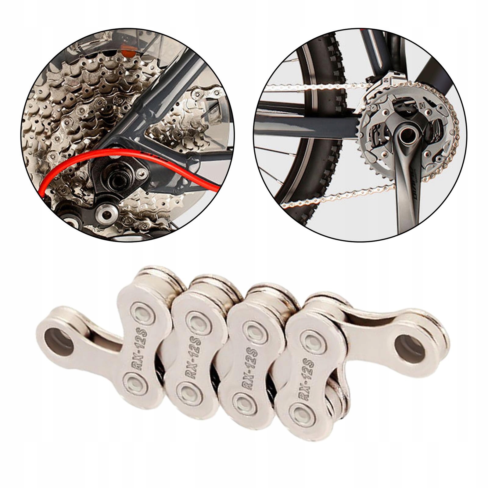 Deluxe Bike Chain Universal 9 10 11 12 Single Speed Road Mountain link 12S Model Części wyścigowe z pojedynczą prędkością Half