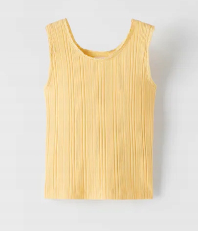 ZARA TOP DZIEWCZĘCY NA RAMIĄCZKACH ŻÓŁTY 152 1HAK