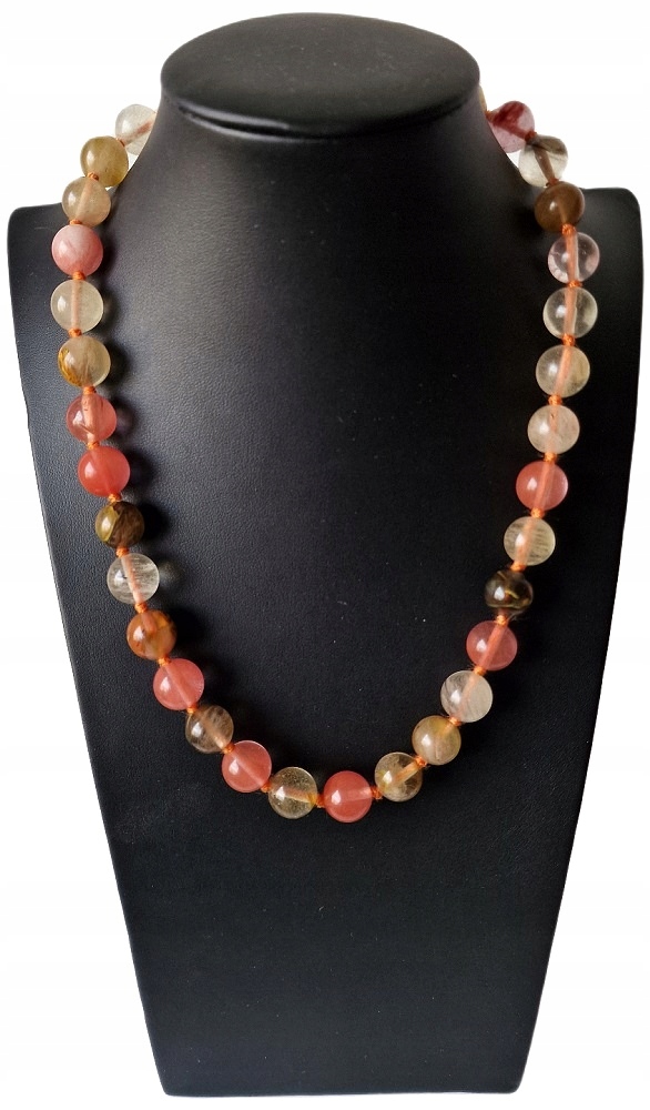 Rutilový Křemenný Náhrdelník S Druidovými Kameny Agnihara Védský Plamen Lásky