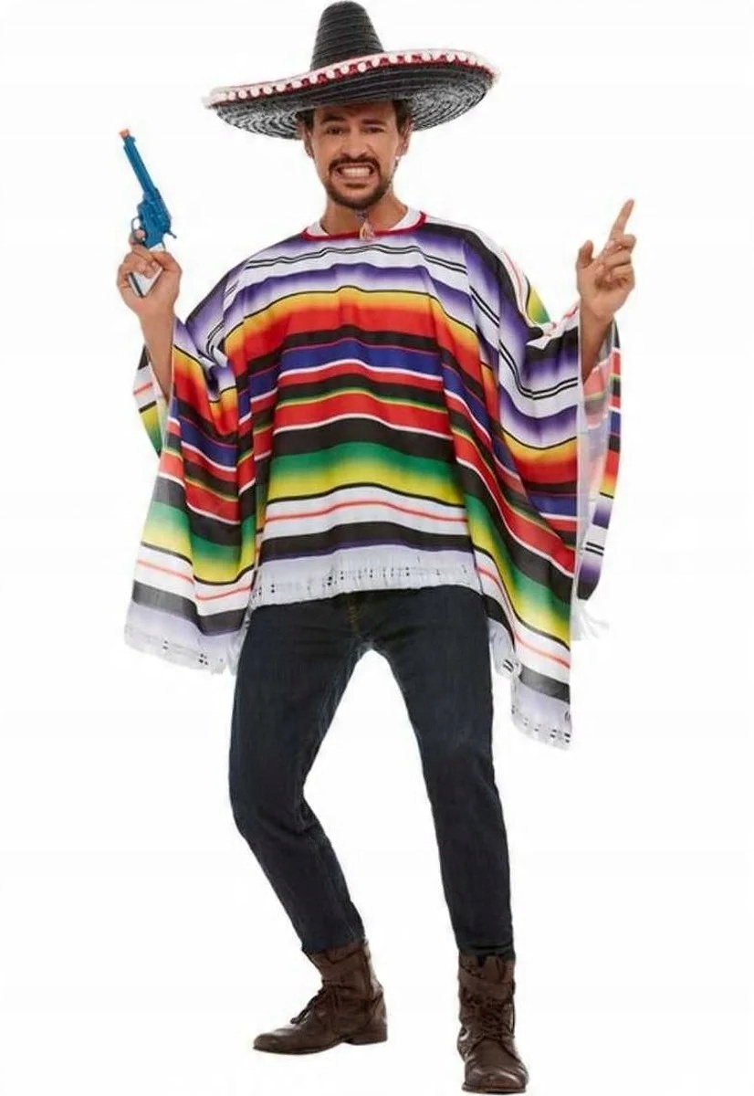 

Strój Meksykanina Przebranie Poncho Ponczo U