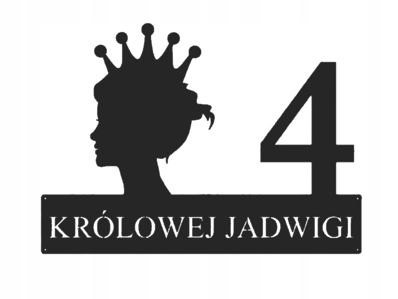 Číslo Na Dom 48 cm Tabuľa Adresa Kráľovnej Hedvigy