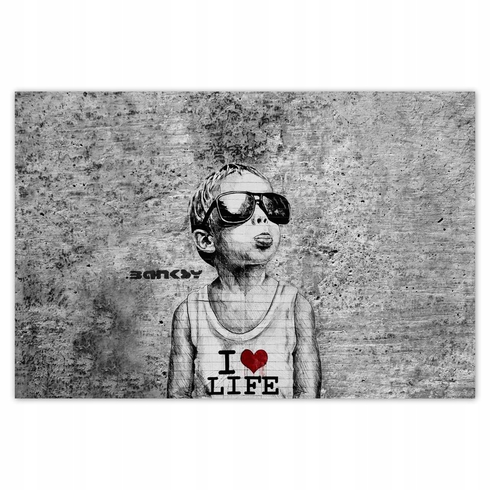 

Plakaty 60x40 I love life Banksy Spray