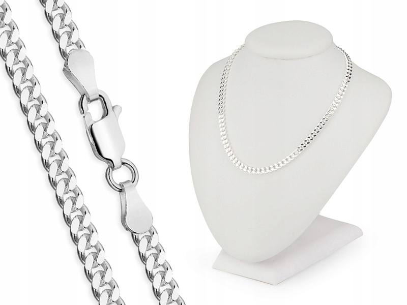 Pánský Stříbrný Řetízek ryzost 925 Pancr 4mm 65cm