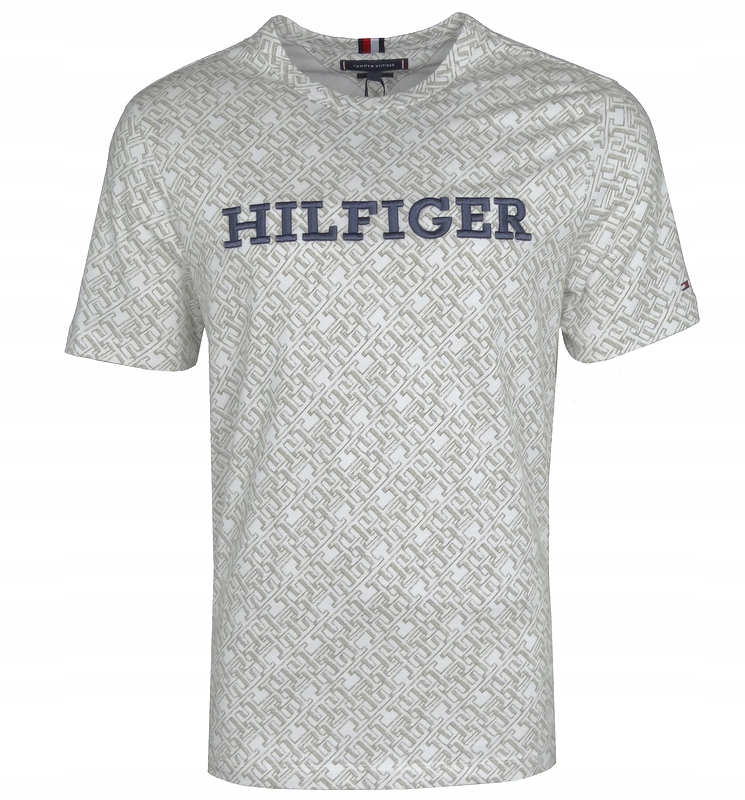 Tommy Hilfiger, pánské tričko, bílé, logo, velikost S