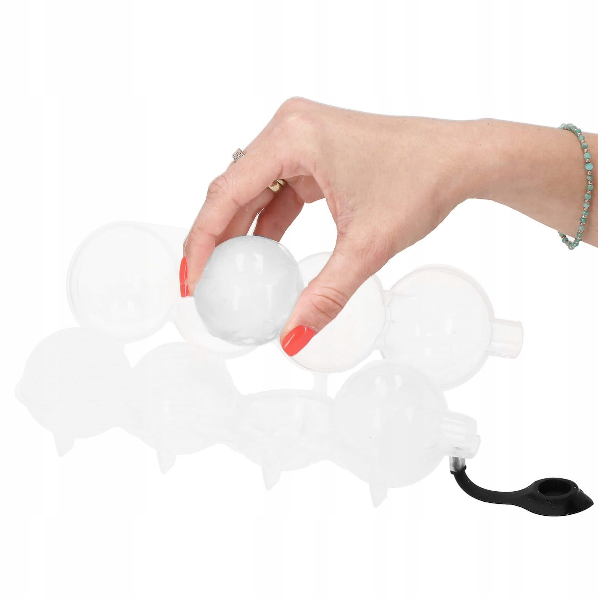 FOREMKA DO KOSTEK LODU FORMA KULE LODOWE DO DRINKÓW KSZTAŁT KULKI ZAMYKANA Długość 230 mm