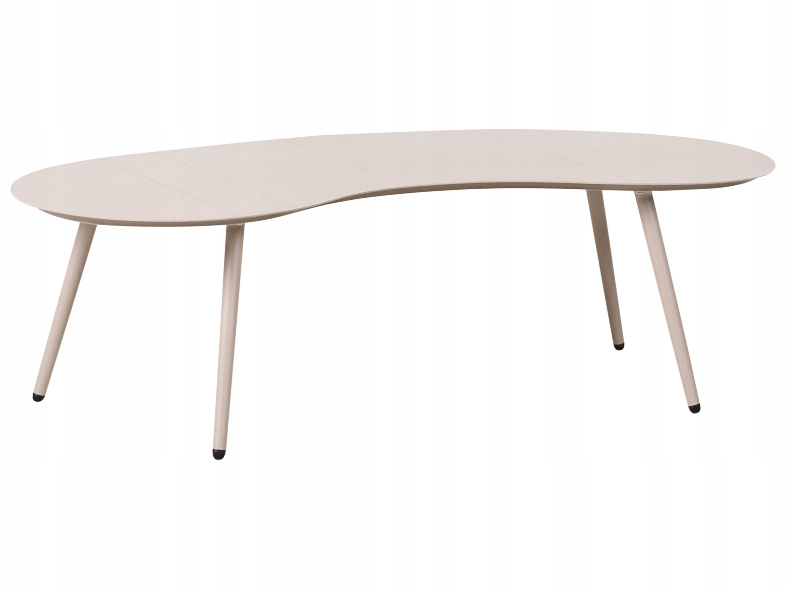 Ogrodowy stolik kawowy aluminium 130 x 65 cm beżowy