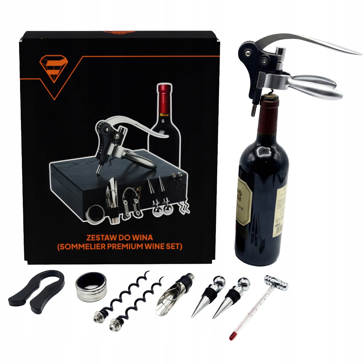 Sada na víno s nálevkou dárek k Svátek Matek s elegantní krabičkou