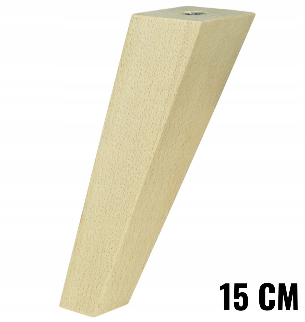 

1x Noga skośna 15 cm buk nóżki skośne surowa