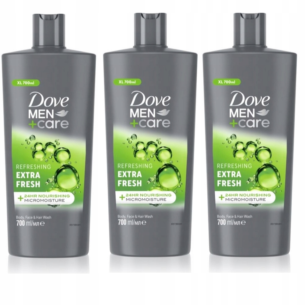 DOVE MEN+CARE Extra Fresh 3x700ml żel pod prysznic