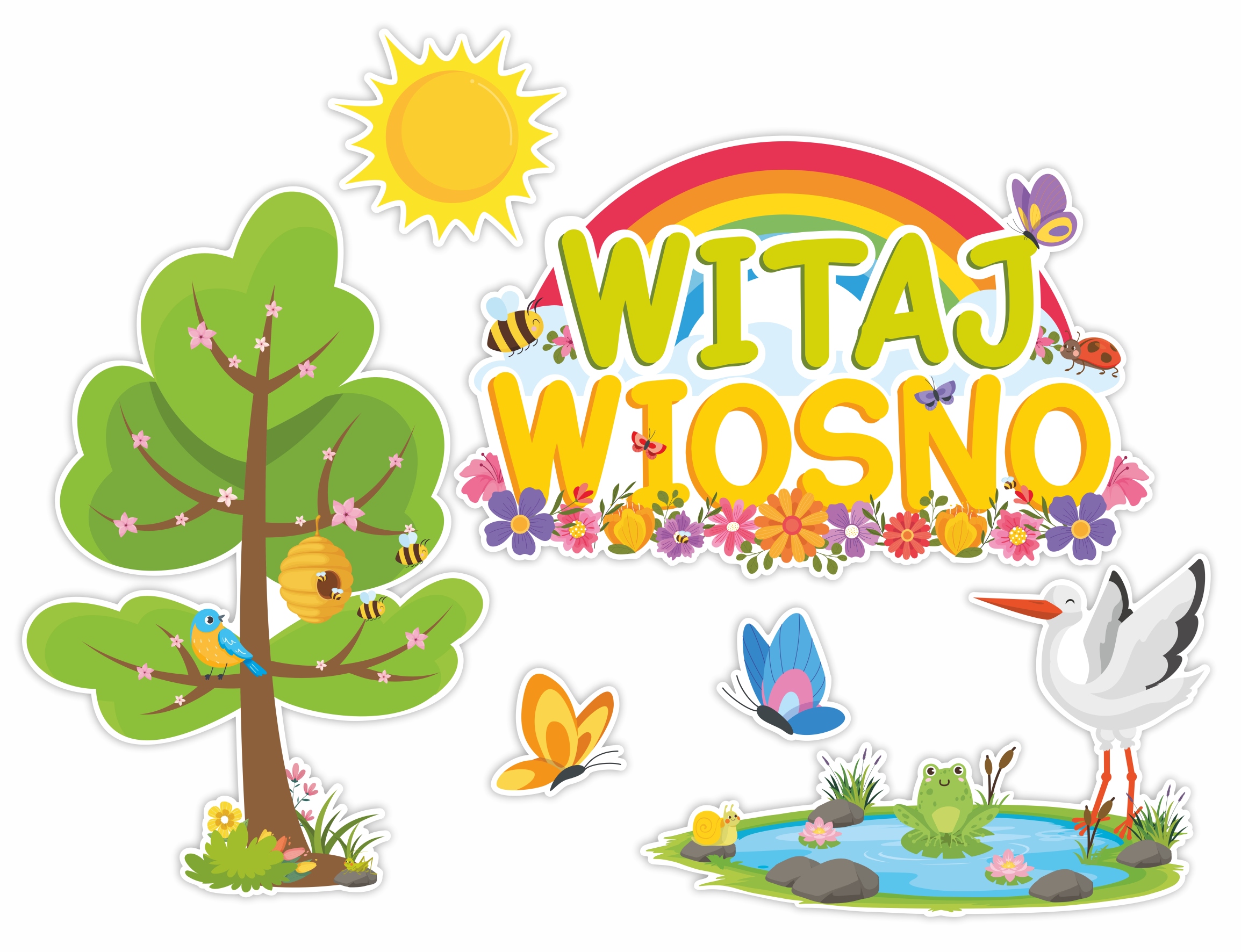 

Dekoracja Wiosenna Witaj Wiosno Krajobraz Duży