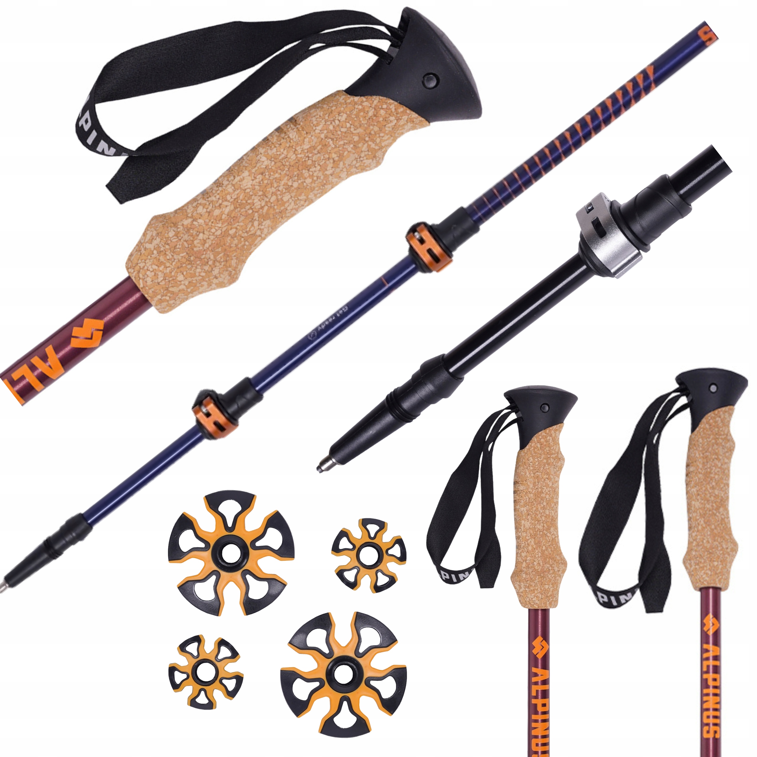 Kije Trekkingowe Alpinus Kijki Do Nordic Walking W Góry Na Spacery Rosa