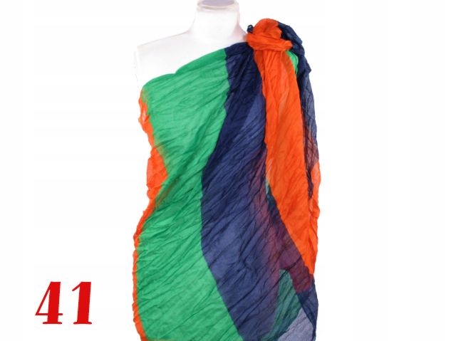 PRZEWIEWNE PAREO PLAŻOWE KOLOROWE PASY 257-41 Marka bez marki