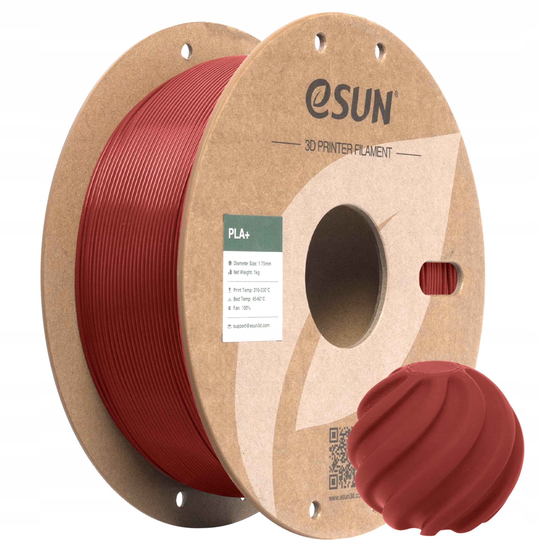 Filament eSUN PLA+ Ceglana Czerwień Brick Red 1KG