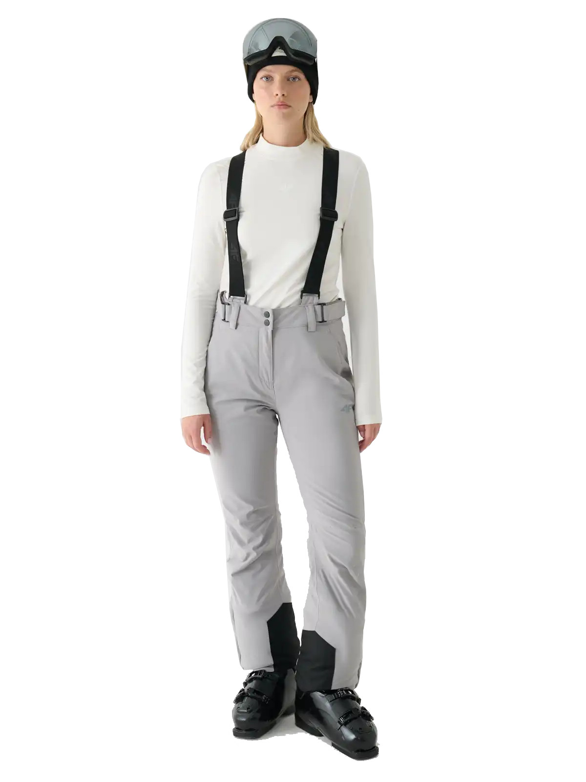 Damskie spodnie narciarskie 4F z membraną FTRF0754 jasny szary 27S L